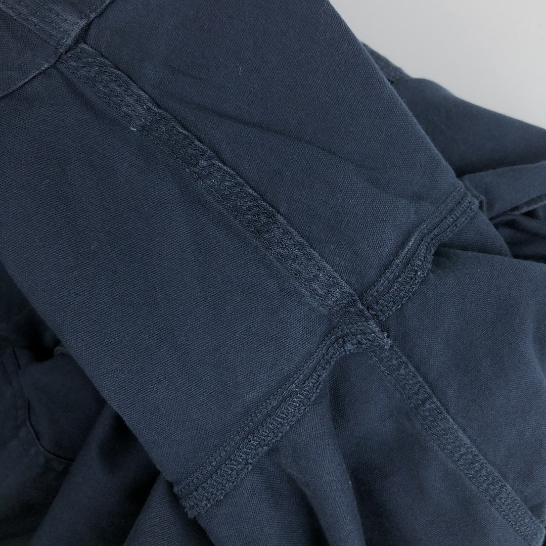 Carhartt Relaxed Fit Rugged Flex Button-Down Short-Sleeve Work Shirt (Men's XXL equivalent) cotton navy blue type Vintage Second Hand