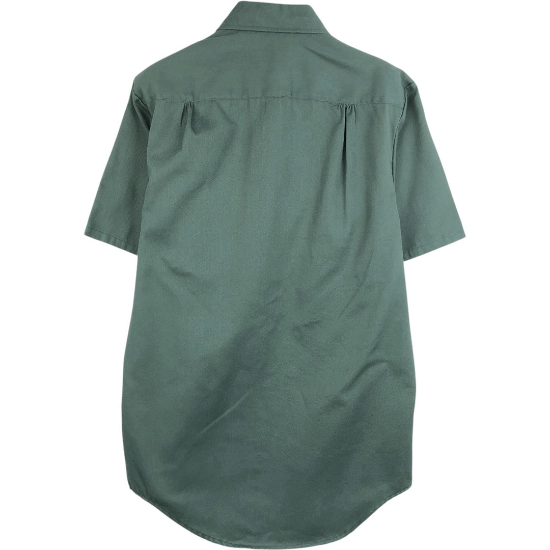 80'S Big Mac Short-Sleeve Work Shirt, Men's Size M (Equivalent), Vintage unclear Green type dark green Vintage Second Hand