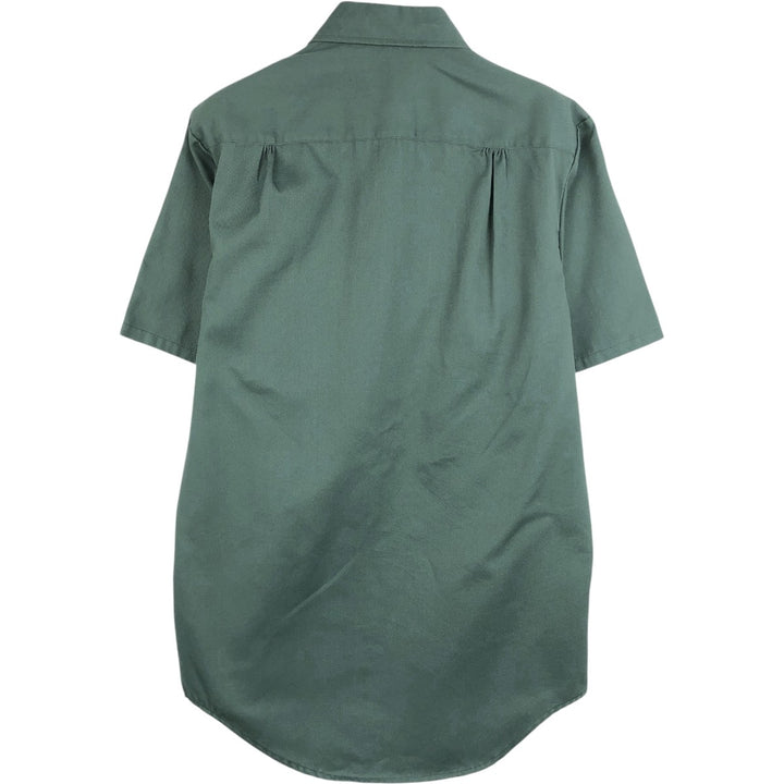 80'S Big Mac Short-Sleeve Work Shirt, Men's Size M (Equivalent), Vintage unclear Green type dark green Vintage Second Hand