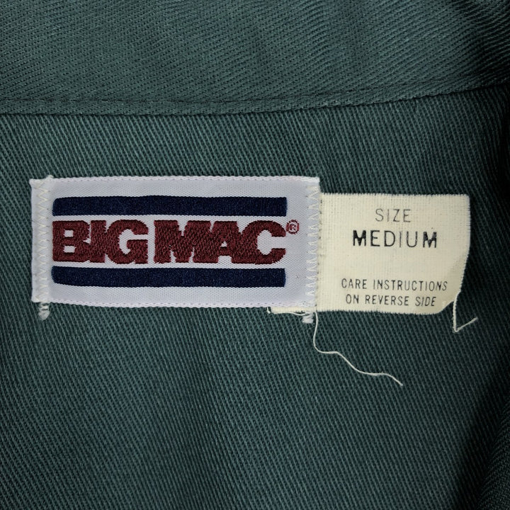 80'S Big Mac Short-Sleeve Work Shirt, Men's Size M (Equivalent), Vintage unclear Green type dark green Vintage Second Hand