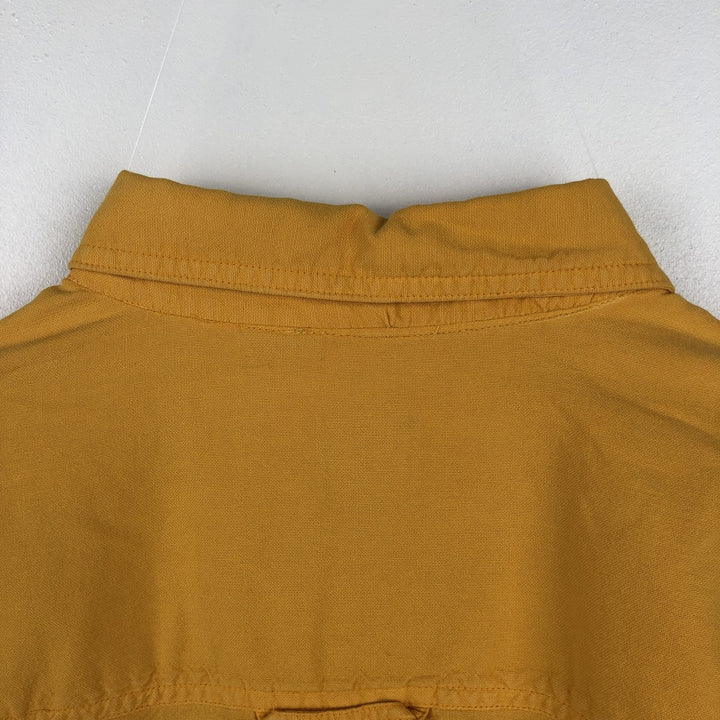 90'S GAP (Old GAP) Long-Sleeve Button-Down Shirt, Made in USA, Men's Size XL (Equivalent), Vintage cotton yellow type Vintage Second Hand