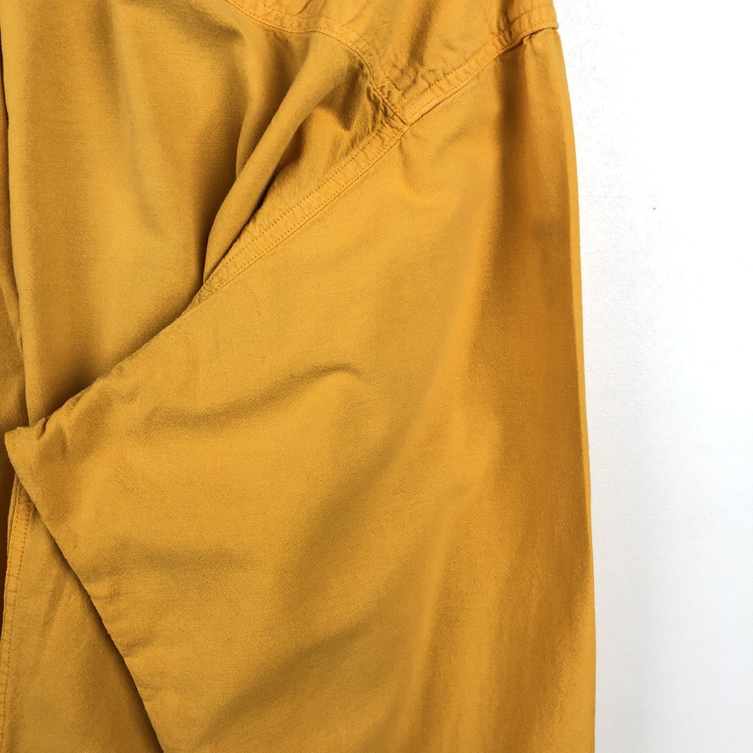 90'S GAP (Old GAP) Long-Sleeve Button-Down Shirt, Made in USA, Men's Size XL (Equivalent), Vintage cotton yellow type Vintage Second Hand