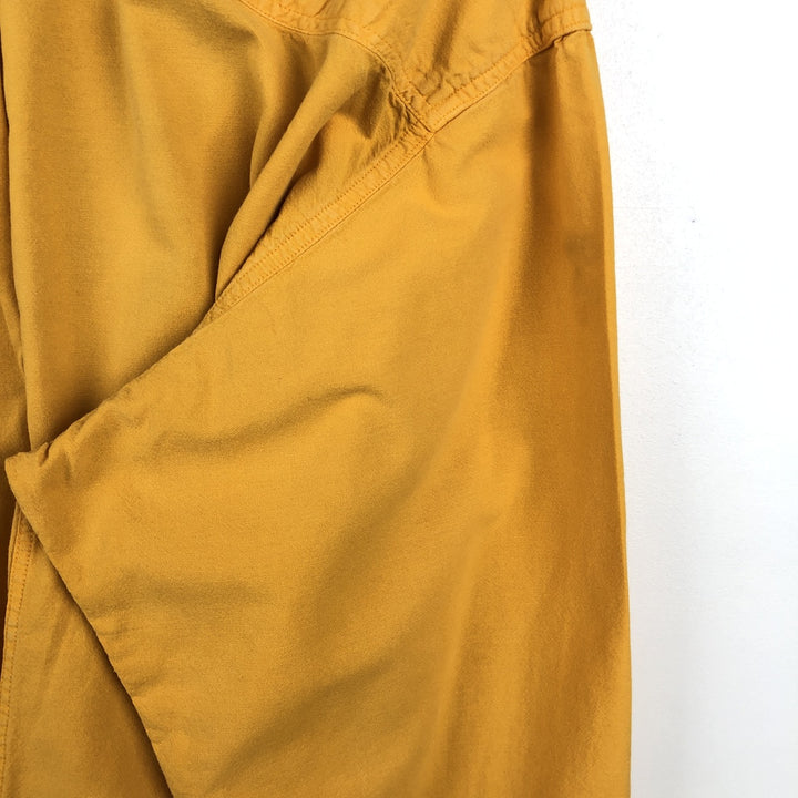 90'S GAP (Old GAP) Long-Sleeve Button-Down Shirt, Made in USA, Men's Size XL (Equivalent), Vintage cotton yellow type Vintage Second Hand