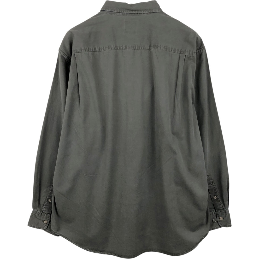90'S GAP Vintage Long Sleeve Cotton Shirt, Men's XL cotton Khaki type Vintage Second Hand