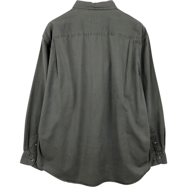 90'S GAP Vintage Long Sleeve Cotton Shirt, Men's XL cotton Khaki type Vintage Second Hand