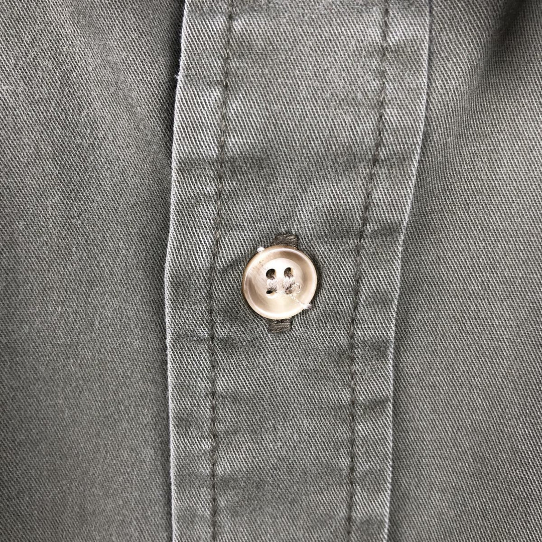 90'S GAP Vintage Long Sleeve Cotton Shirt, Men's XL cotton Khaki type Vintage Second Hand
