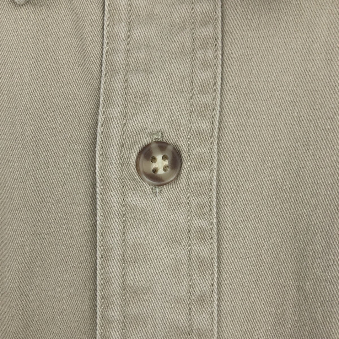 90'S GAP (Old GAP) Long-Sleeve Cotton Shirt, Men's Size S (Equivalent), Vintage cotton Beige type Vintage Second Hand