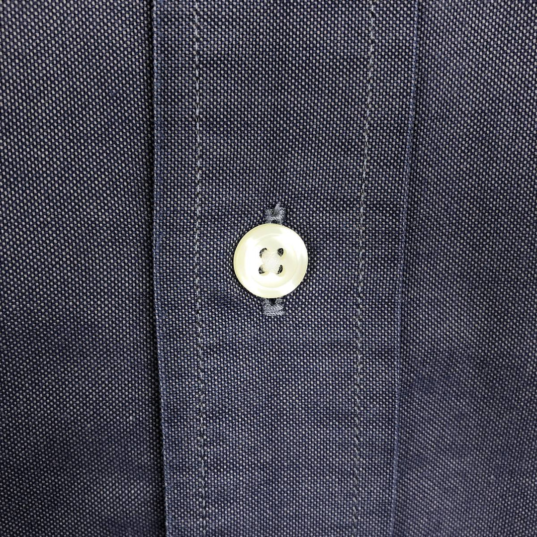 Brooks Brothers 1818 REGENT Long Sleeve Button Down Shirt, Men's Size L Supima Cotton Charcoal Vintage Second Hand