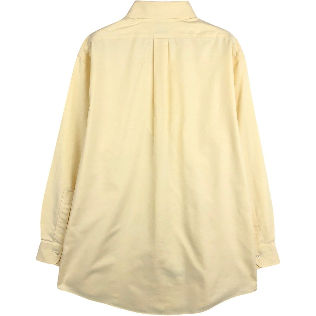 Brooks Brothers Est.1818 REGENT Long Sleeve Button Down Shirt Men's Size L Supima Cotton yellow type Vintage Second Hand