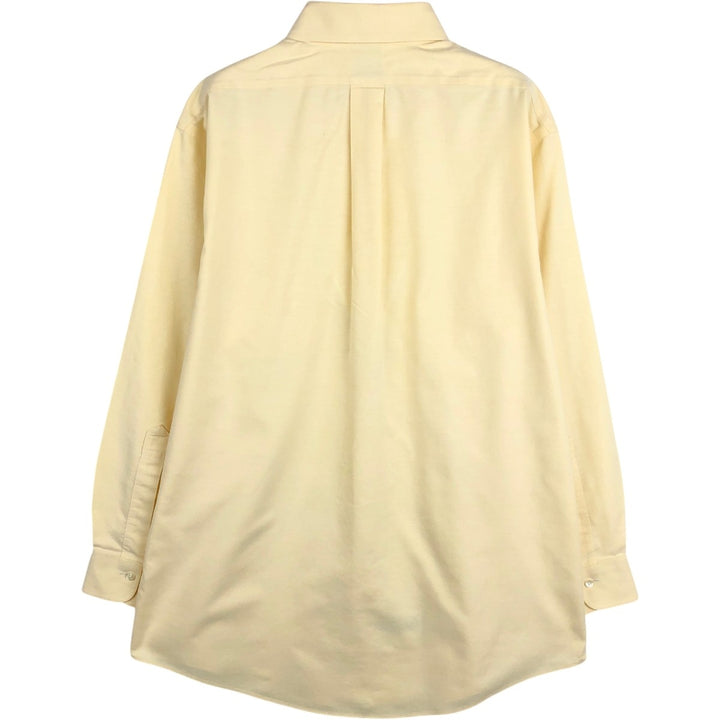 Brooks Brothers Est.1818 REGENT Long Sleeve Button Down Shirt Men's Size L Supima Cotton yellow type Vintage Second Hand