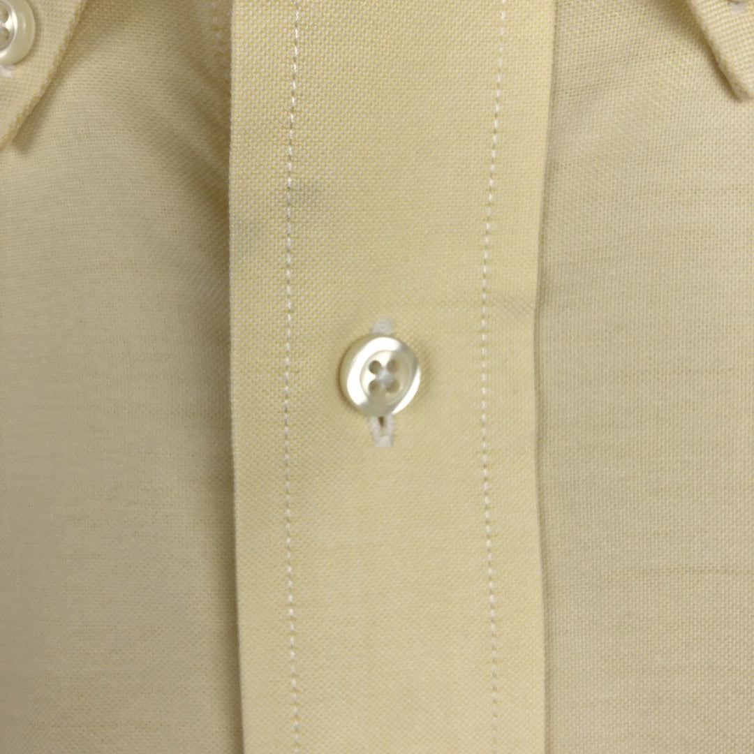Brooks Brothers Est.1818 REGENT Long Sleeve Button Down Shirt Men's Size L Supima Cotton yellow type Vintage Second Hand