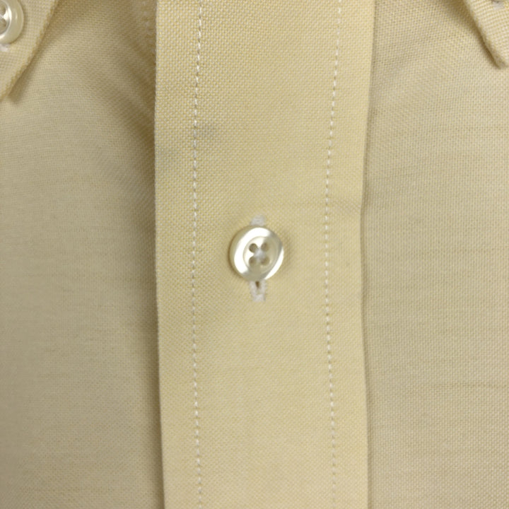 Brooks Brothers Est.1818 REGENT Long Sleeve Button Down Shirt Men's Size L Supima Cotton yellow type Vintage Second Hand