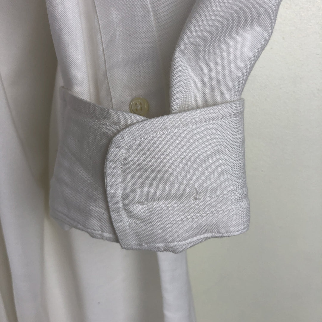 Brooks Brothers 346 long sleeve button-down shirt, men's size XL Supima Cotton white type Vintage Second Hand