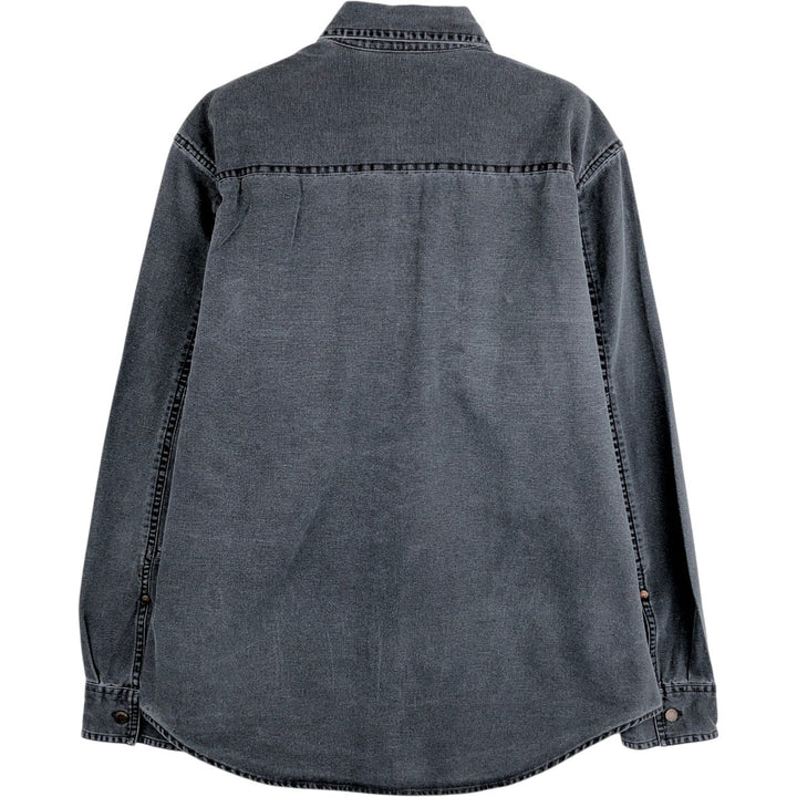Levi's Genuine Workwear Long-Sleeve Cotton Shirt, Men's Size M (approx.) cotton Charcoal Vintage Second Hand