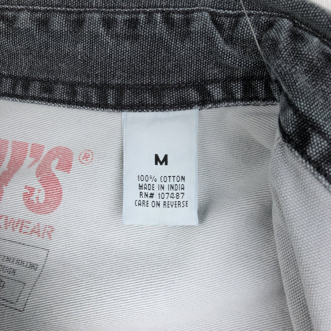 Levi's Genuine Workwear Long-Sleeve Cotton Shirt, Men's Size M (approx.) cotton Charcoal Vintage Second Hand