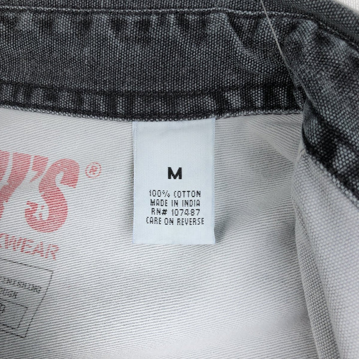 Levi's Genuine Workwear Long-Sleeve Cotton Shirt, Men's Size M (approx.) cotton Charcoal Vintage Second Hand