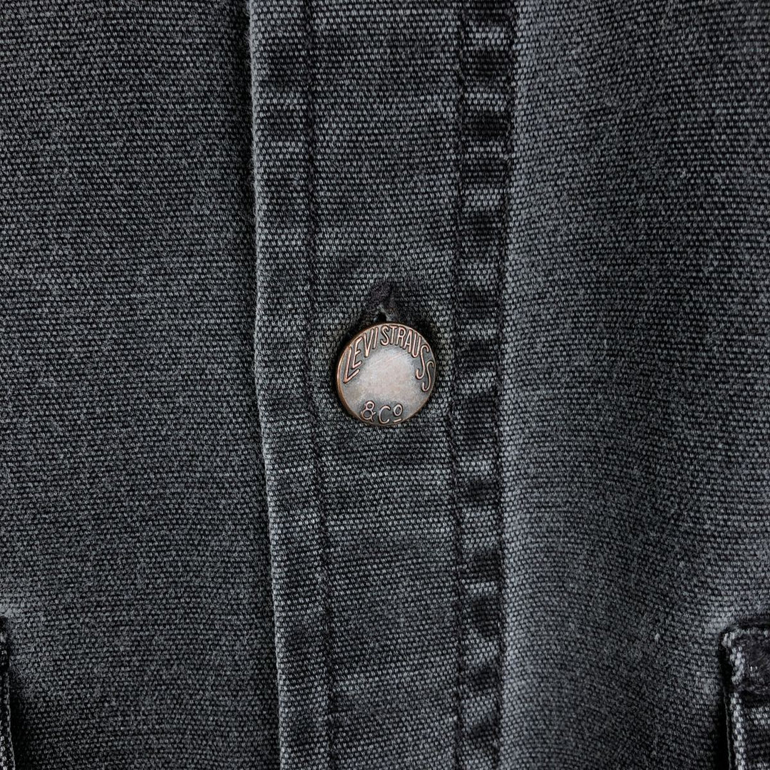 Levi's Genuine Workwear Long-Sleeve Cotton Shirt, Men's Size M (approx.) cotton Charcoal Vintage Second Hand
