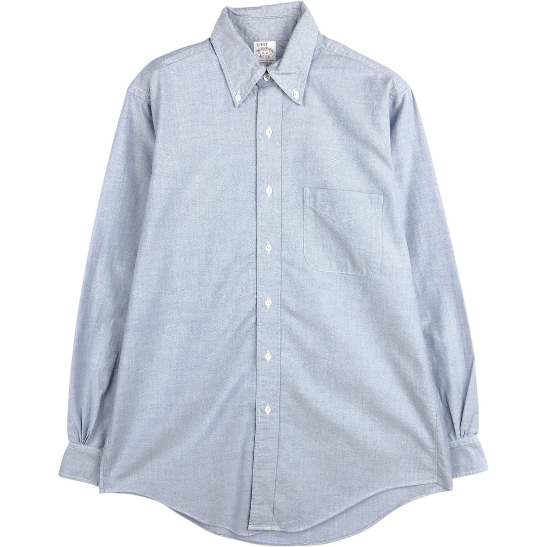 Brooks Brothers Est.1818 Long Sleeve Button Down Shirt Made in USA Men's M Supima Cotton blue type Vintage Second Hand