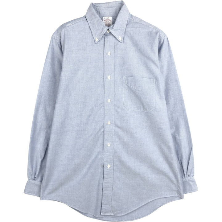 Brooks Brothers Est.1818 Long Sleeve Button Down Shirt Made in USA Men's M Supima Cotton blue type Vintage Second Hand