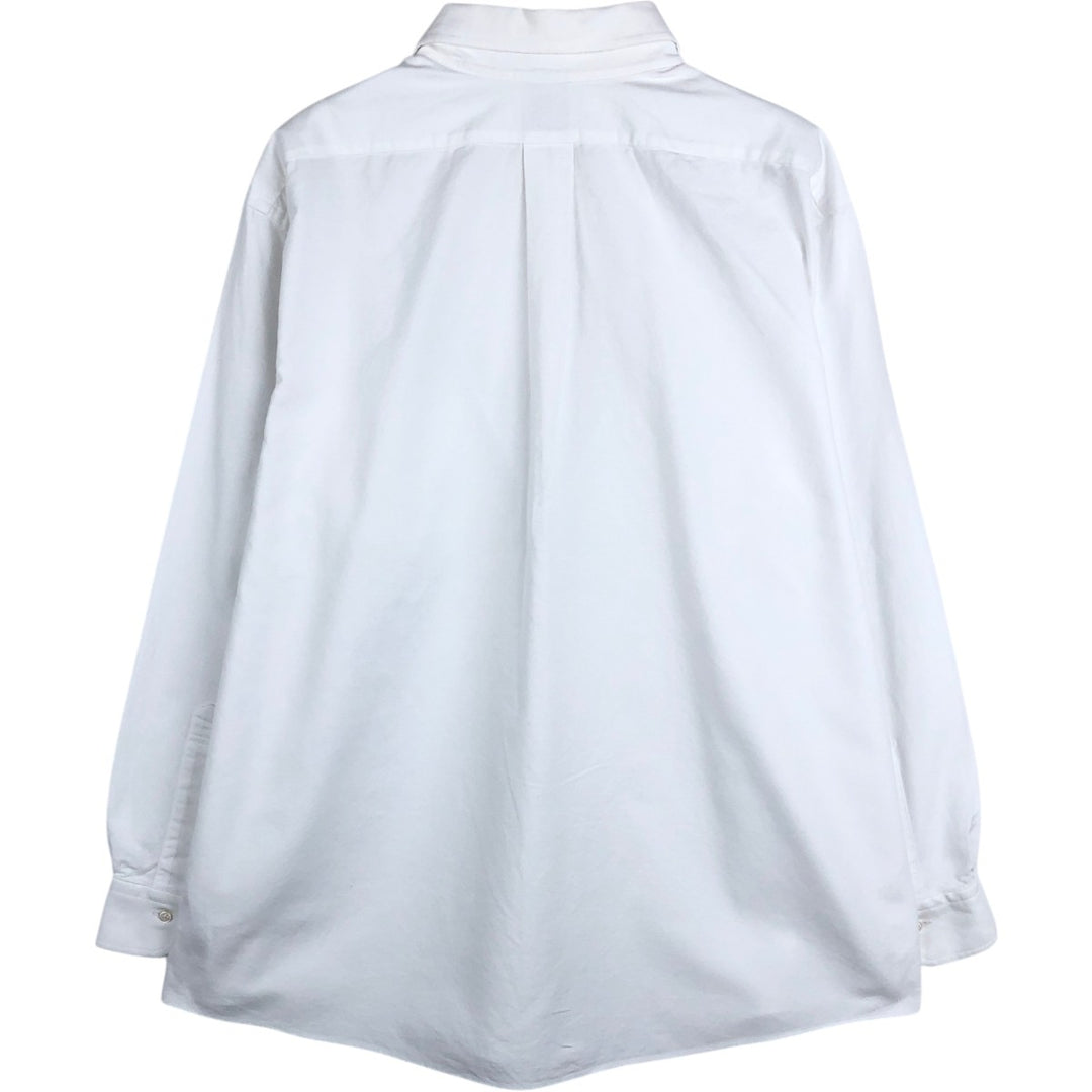 Brooks Brothers Est.1818 Regular Fit Long-Sleeve Button-Down Shirt, Made in USA, Men's Size XL (approx.) cotton white type Vintage Second Hand