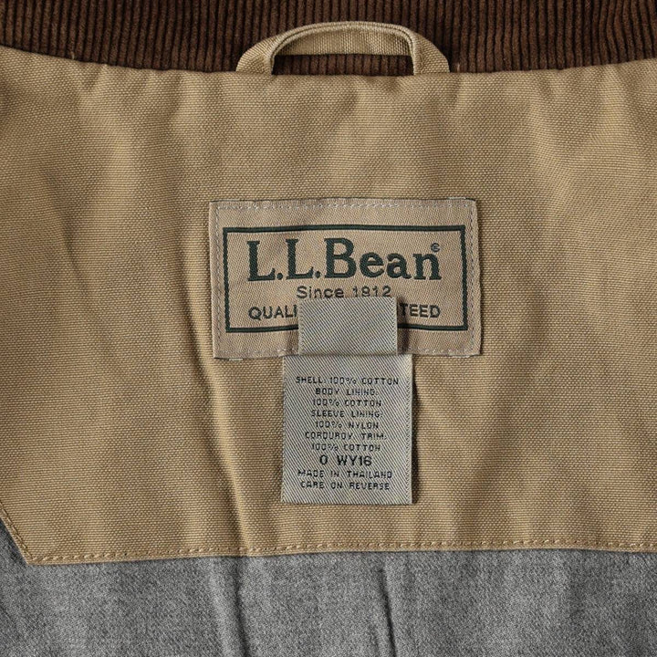 90s-00'S LLBean Hunting Jacket, Men's XXL Nylon Khaki type beige Vintage Second Hand