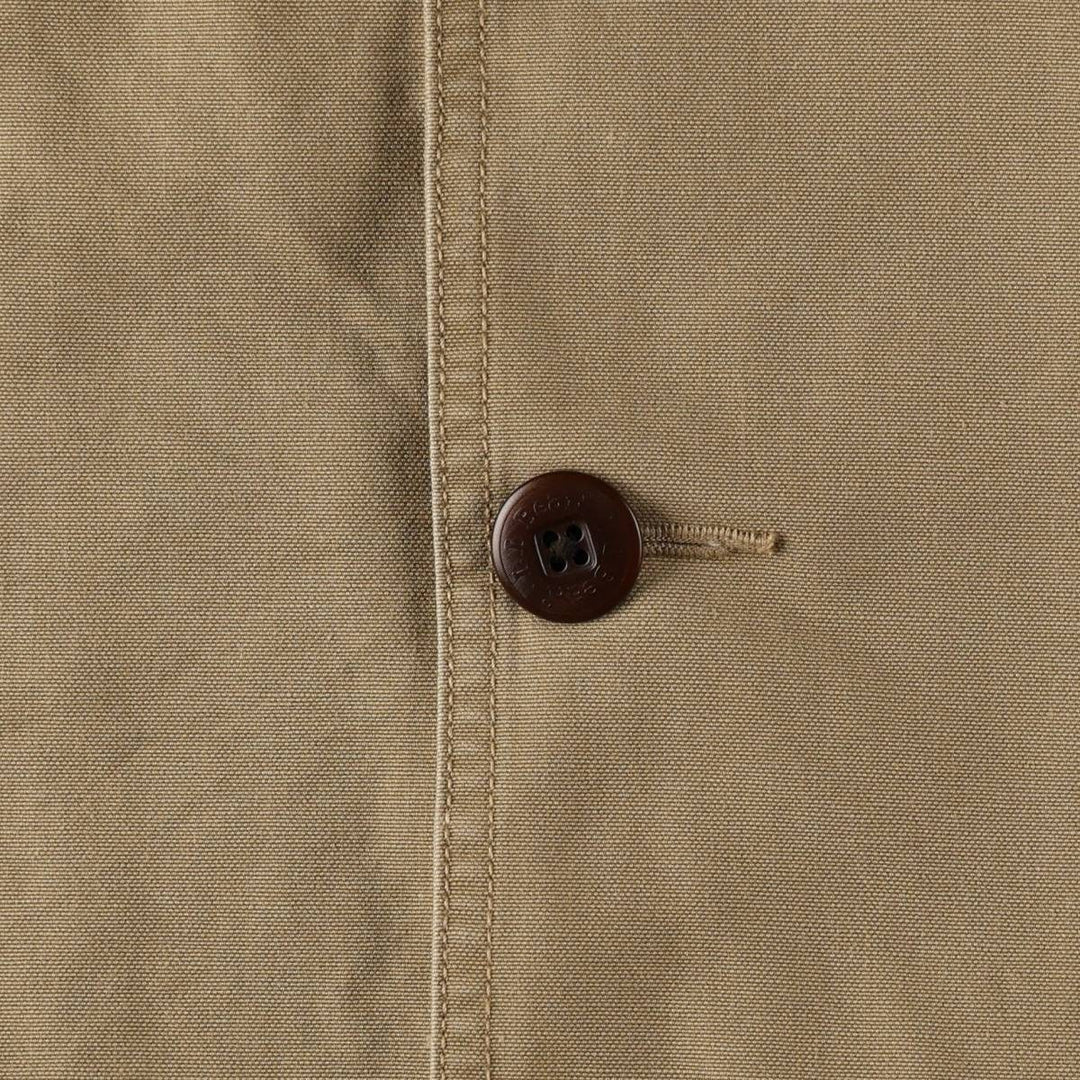 90s-00'S LLBean Hunting Jacket, Men's XXL Nylon Khaki type beige Vintage Second Hand