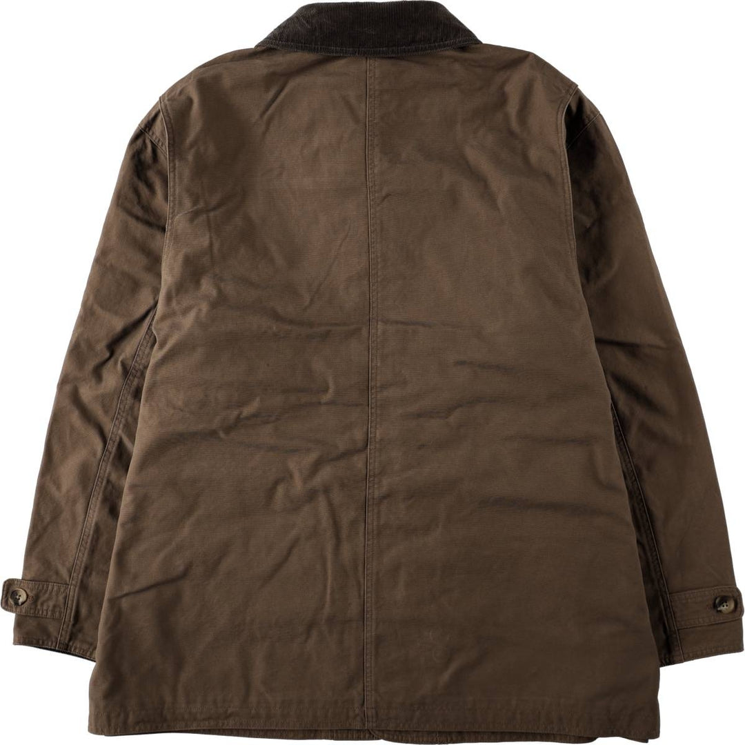 80s-90'S Lands' End hunting jacket, men's size XL (approx.) cotton brown type Vintage Second Hand