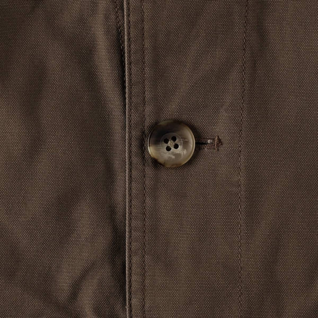 80s-90'S Lands' End hunting jacket, men's size XL (approx.) cotton brown type Vintage Second Hand