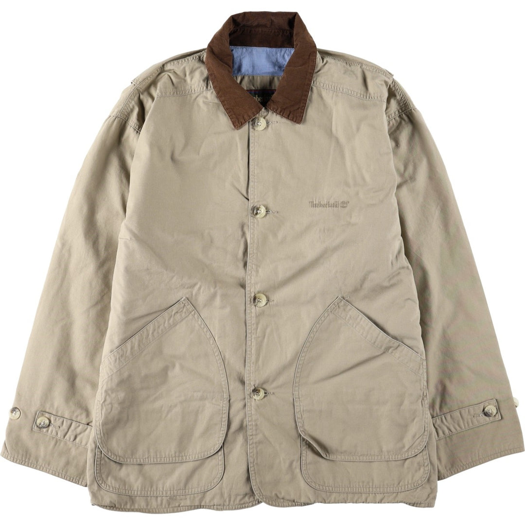 Vintage 90'S Timberland WEATHERGEAR hunting jacket, men's size M cotton Beige type Vintage Second Hand