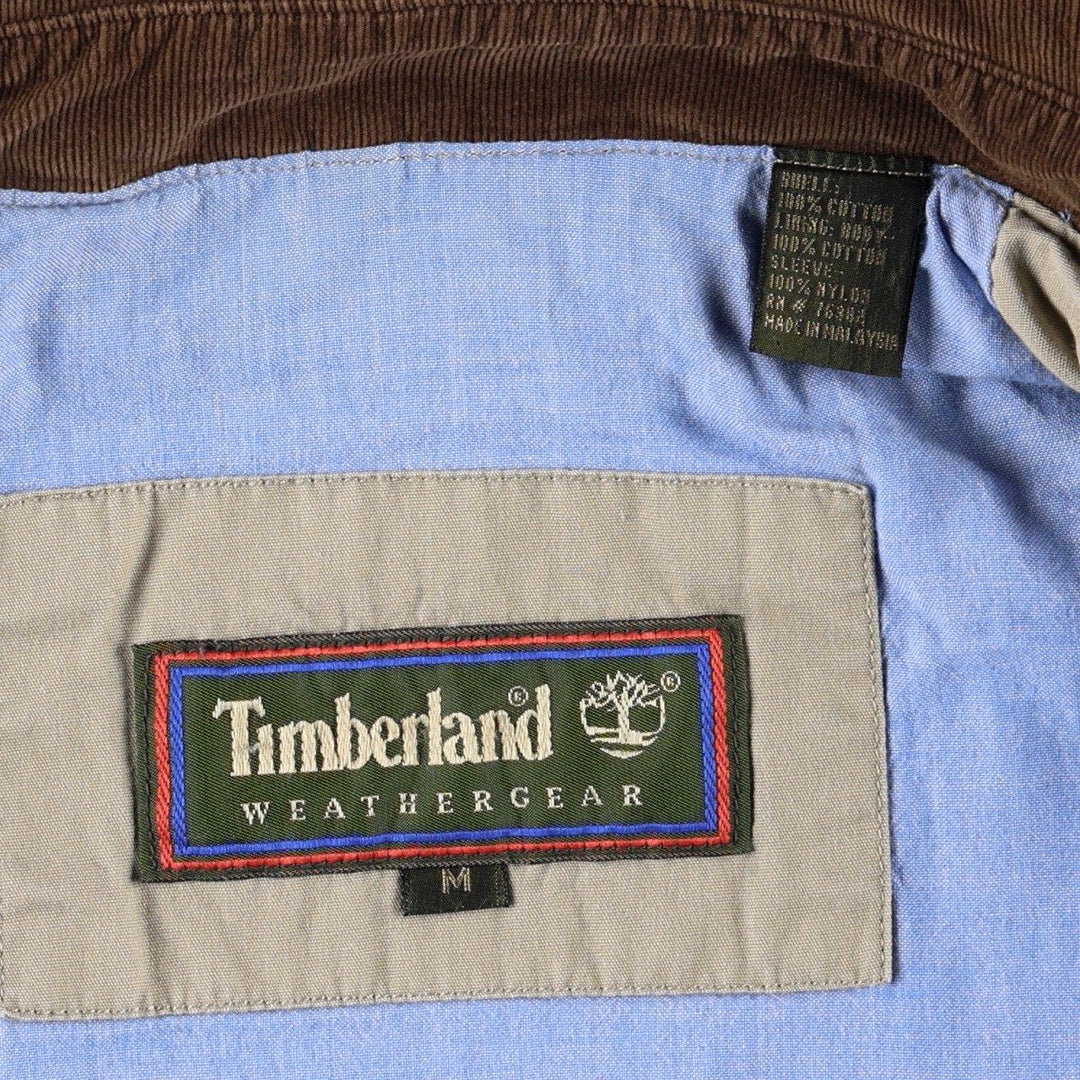Vintage 90'S Timberland WEATHERGEAR hunting jacket, men's size M cotton Beige type Vintage Second Hand
