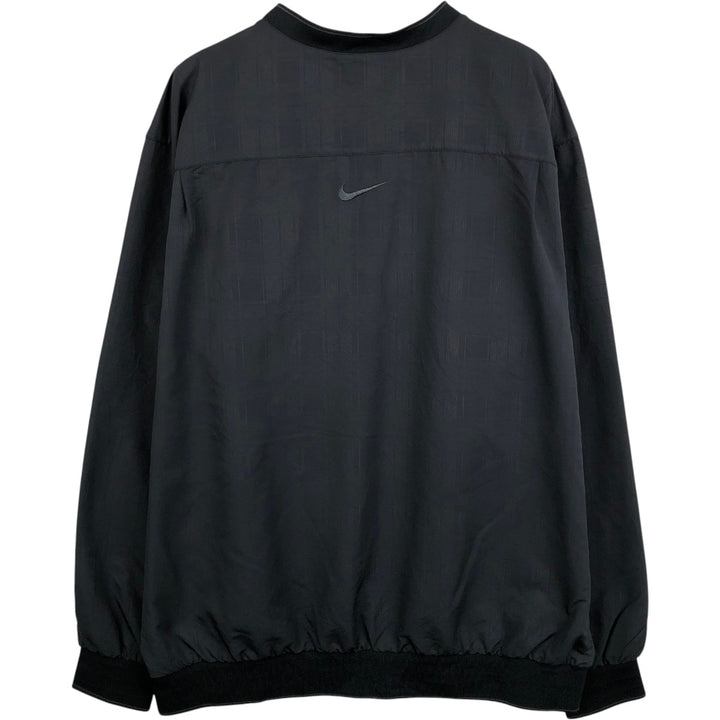 Nike Golf Check Pattern V-Neck Warm-Up Pullover, Men's Size XL polyester black type Vintage Second Hand