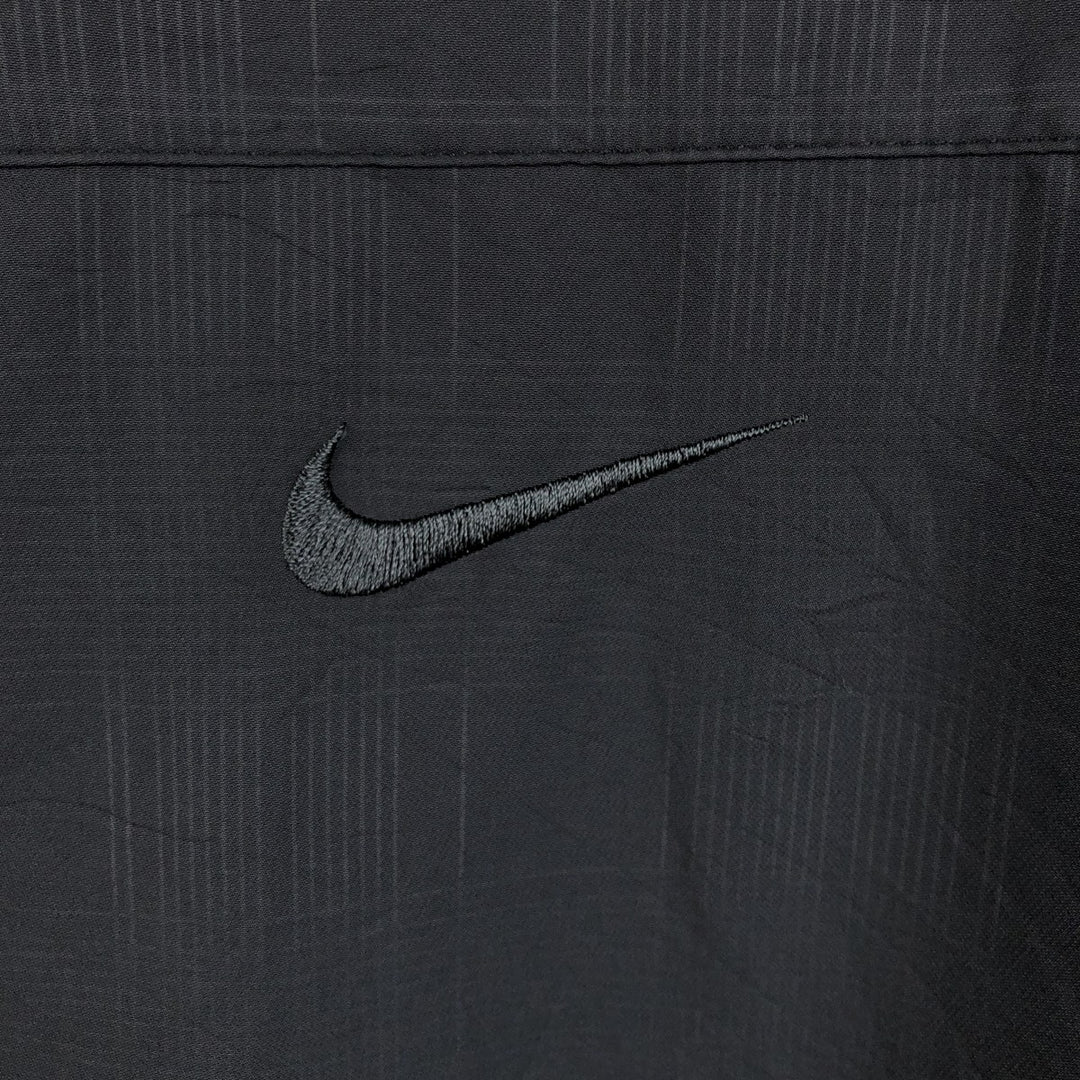 Nike Golf Check Pattern V-Neck Warm-Up Pullover, Men's Size XL polyester black type Vintage Second Hand