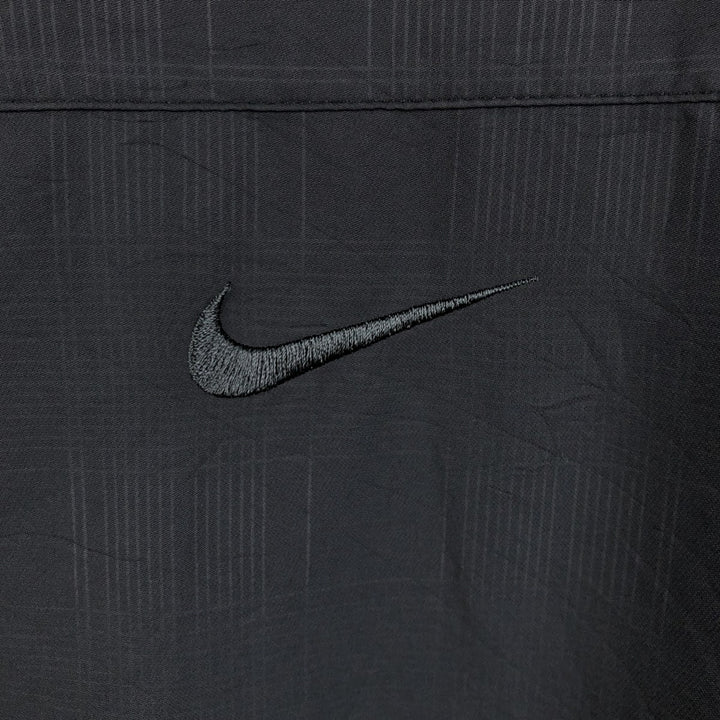 Nike Golf Check Pattern V-Neck Warm-Up Pullover, Men's Size XL polyester black type Vintage Second Hand
