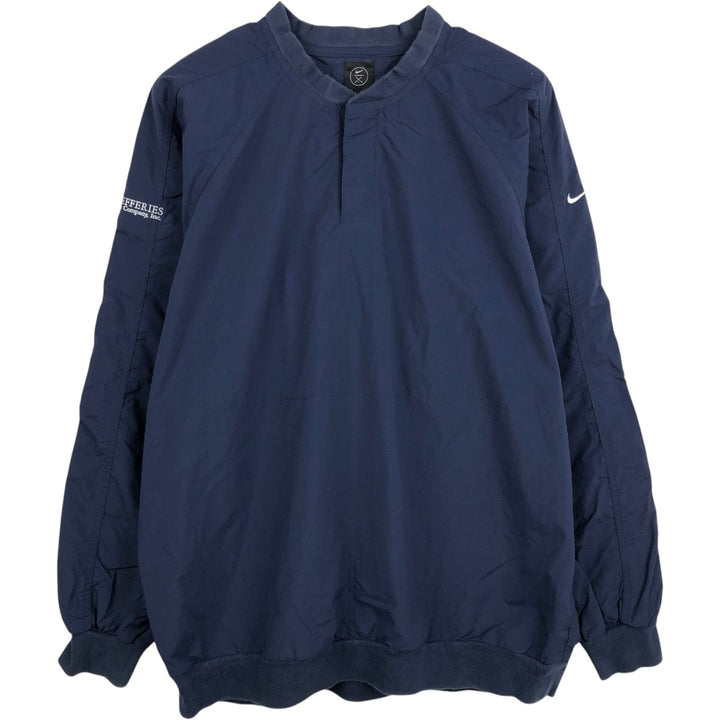 Nike Golf Half-Snap Nylon Pullover, Men's Size L (approx.) Nylon navy blue type Vintage Second Hand