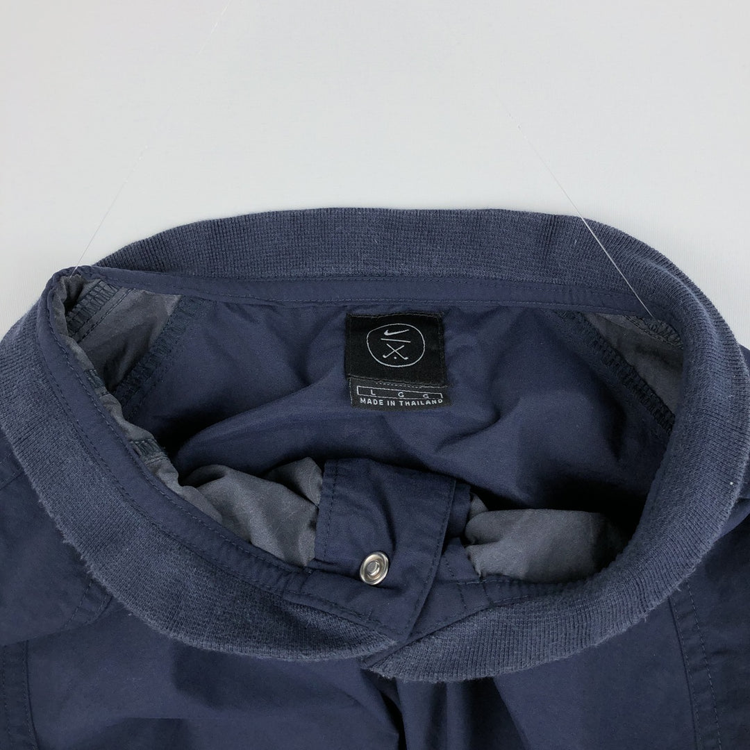 Nike Golf Half-Snap Nylon Pullover, Men's Size L (approx.) Nylon navy blue type Vintage Second Hand