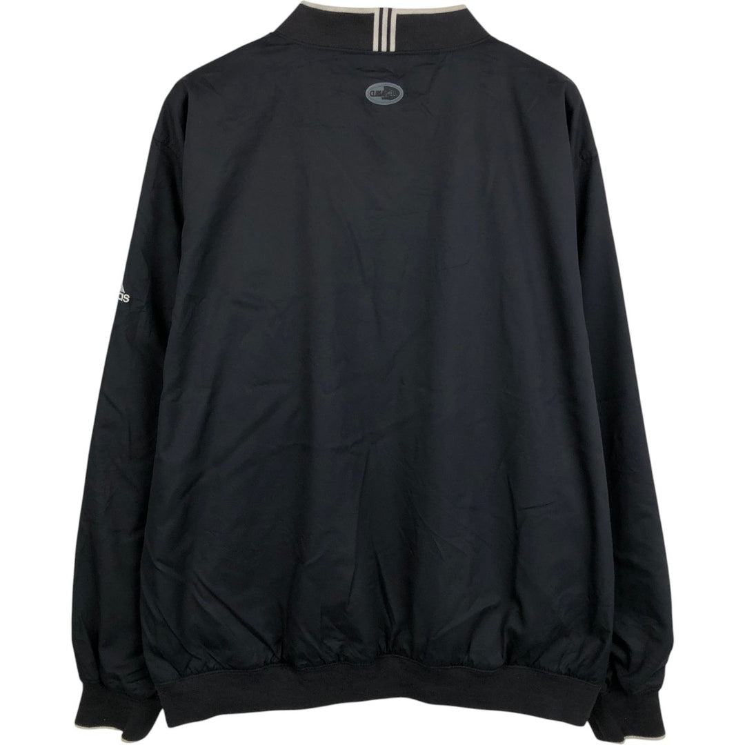 2000'S adidas CLIMASHELL WIND V-neck warm-up pullover, men's size L polyester black type Vintage Second Hand