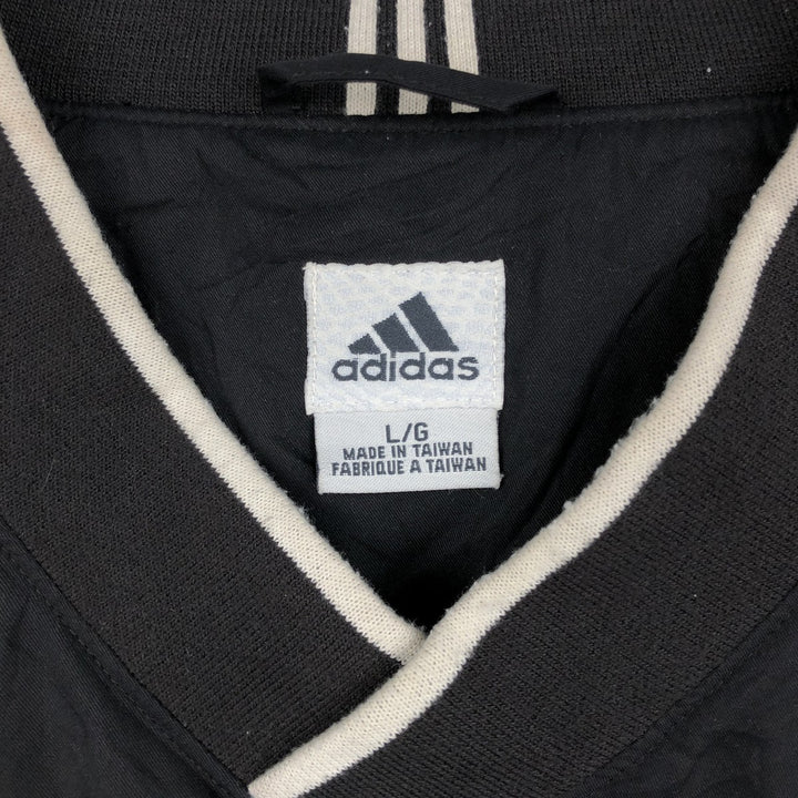 2000'S adidas CLIMASHELL WIND V-neck warm-up pullover, men's size L polyester black type Vintage Second Hand