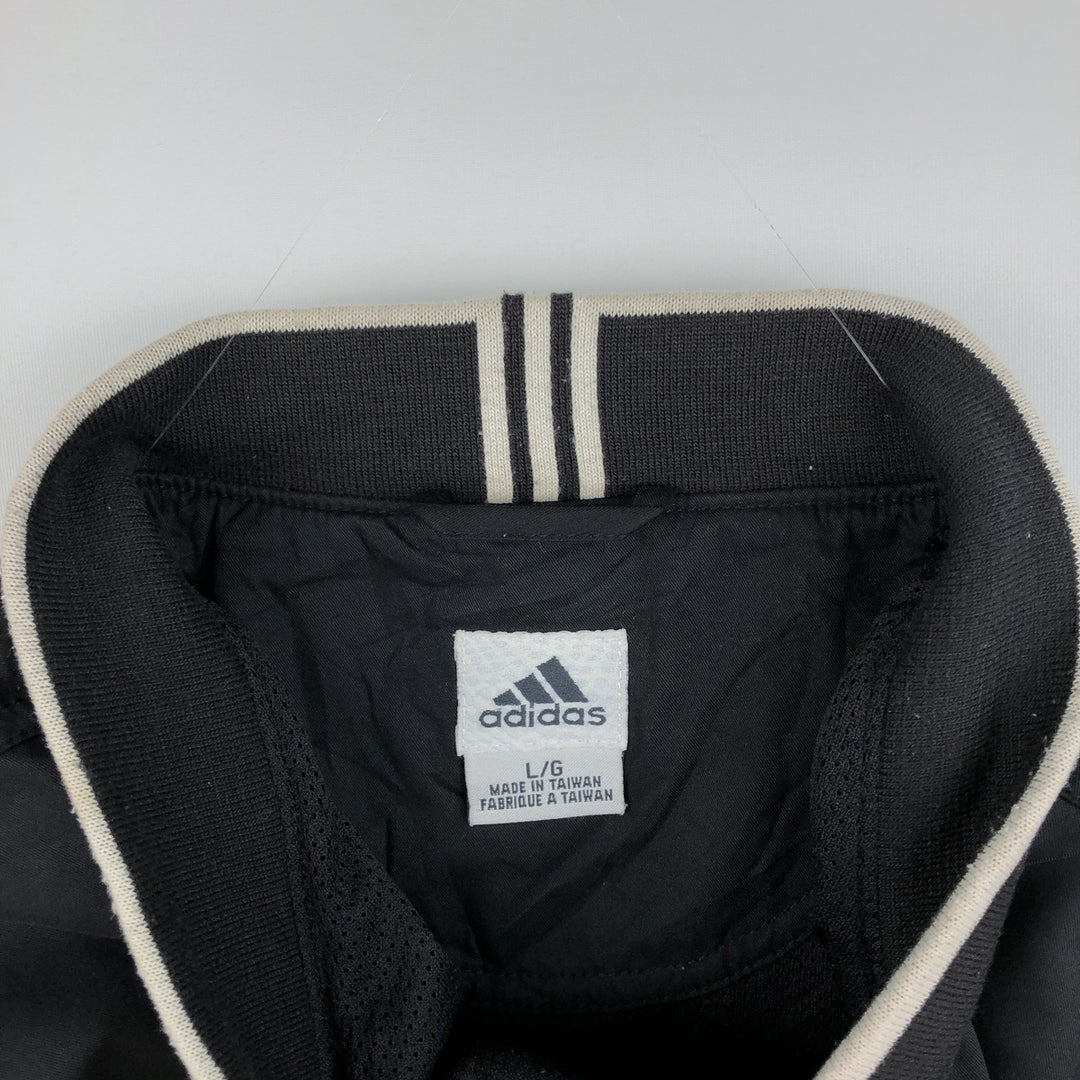 2000'S adidas CLIMASHELL WIND V-neck warm-up pullover, men's size L polyester black type Vintage Second Hand