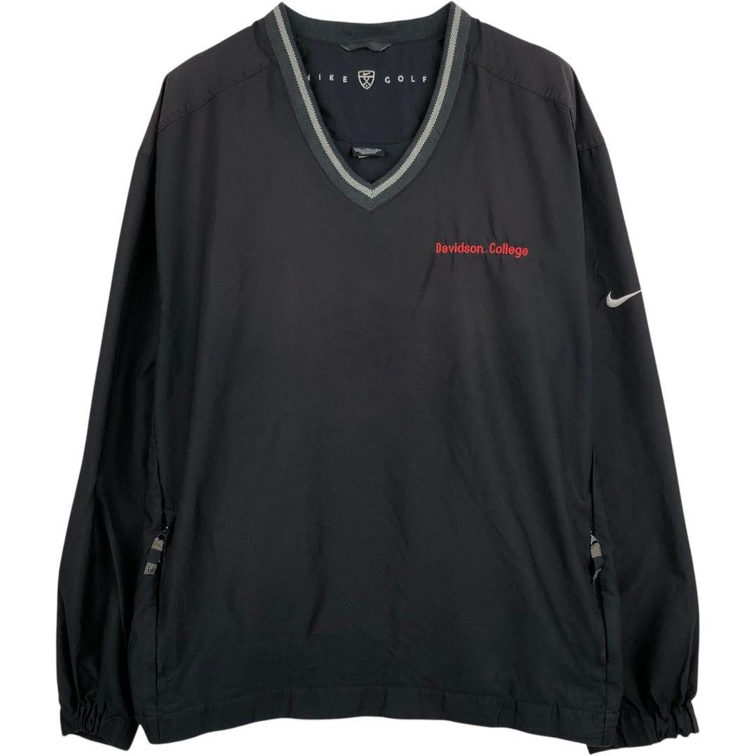 Nike Golf V-Neck Warm-Up Pullover, Men's XL polyester black type Vintage Second Hand