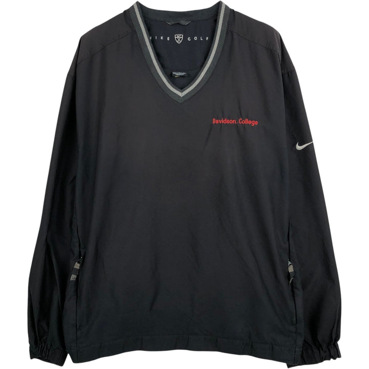 Nike Golf V-Neck Warm-Up Pullover, Men's XL polyester black type Vintage Second Hand