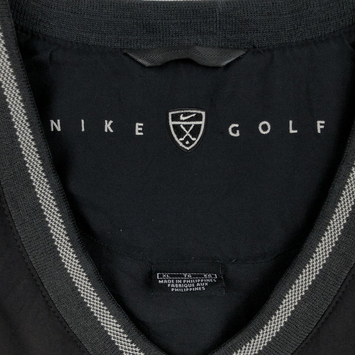 Nike Golf V-Neck Warm-Up Pullover, Men's XL polyester black type Vintage Second Hand