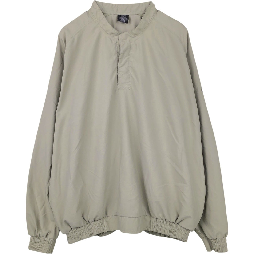 Nike Golf Half-Snap Warm-Up Pullover, Men's Size L (approx.) polyester Beige type Vintage Second Hand