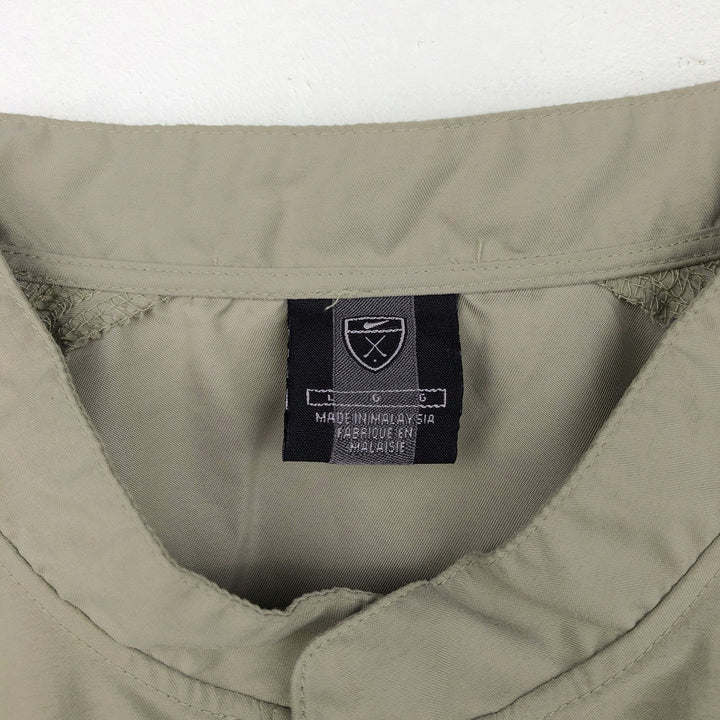 Nike Golf Half-Snap Warm-Up Pullover, Men's Size L (approx.) polyester Beige type Vintage Second Hand