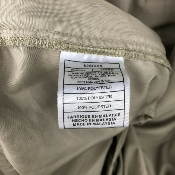 Nike Golf Half-Snap Warm-Up Pullover, Men's Size L (approx.) polyester Beige type Vintage Second Hand