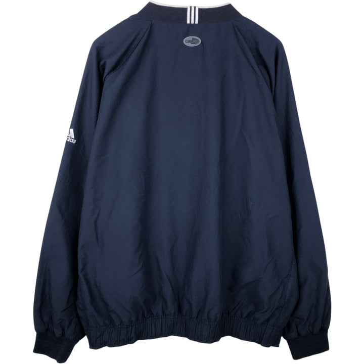 2000'S adidas CLIMASHELL WIND V-neck warm-up pullover, men's size XL polyester navy blue type Vintage Second Hand