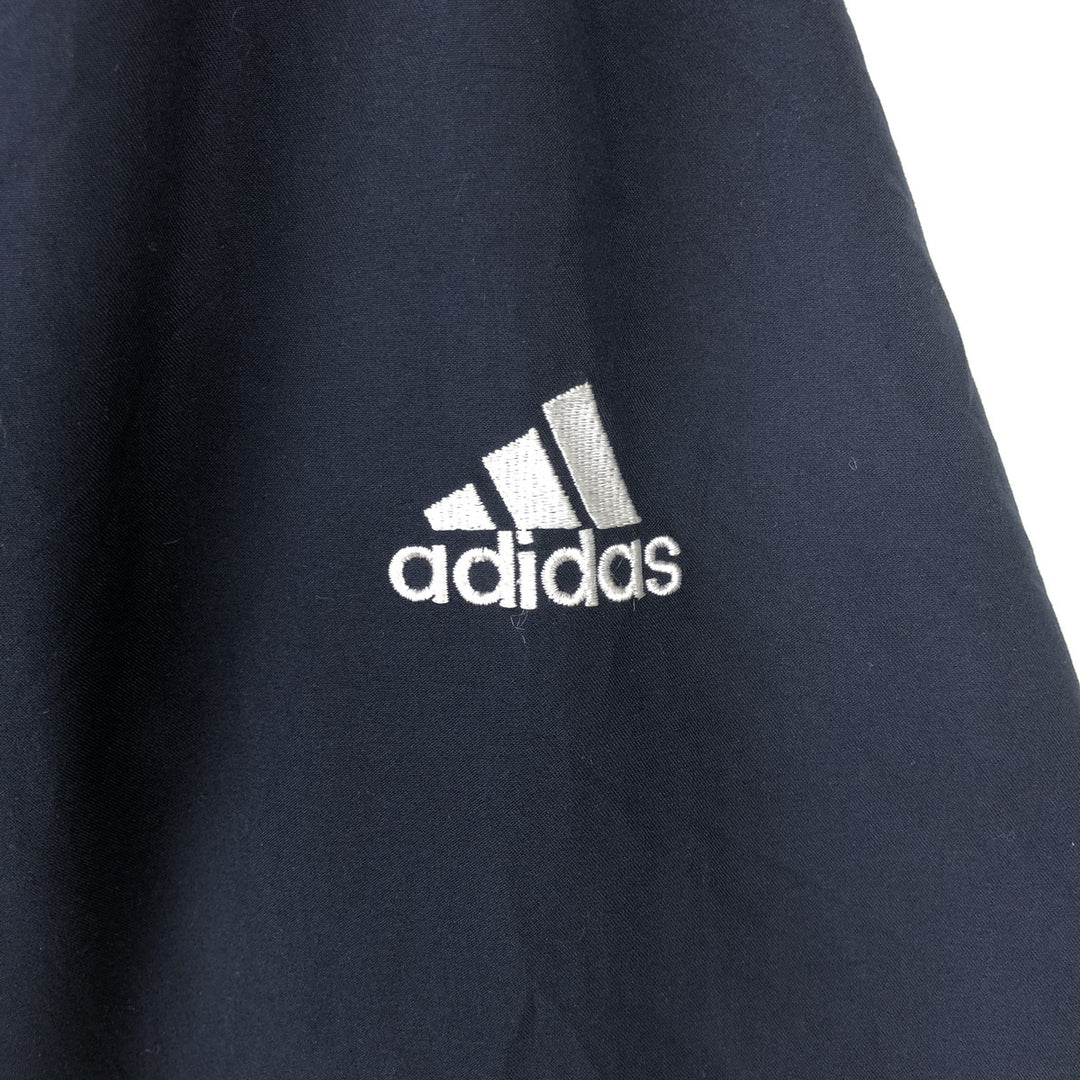 2000'S adidas CLIMASHELL WIND V-neck warm-up pullover, men's size XL polyester navy blue type Vintage Second Hand