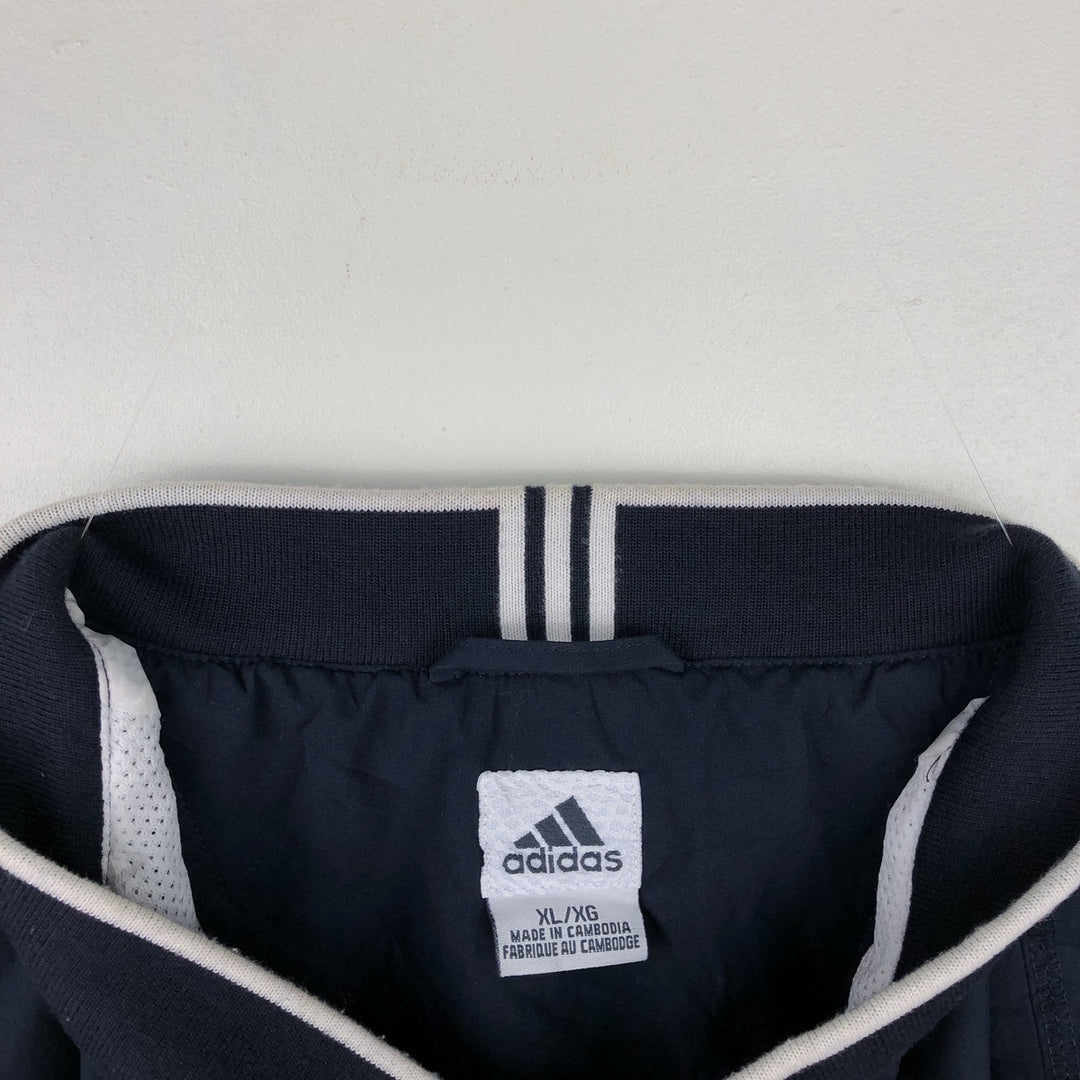 2000'S adidas CLIMASHELL WIND V-neck warm-up pullover, men's size XL polyester navy blue type Vintage Second Hand