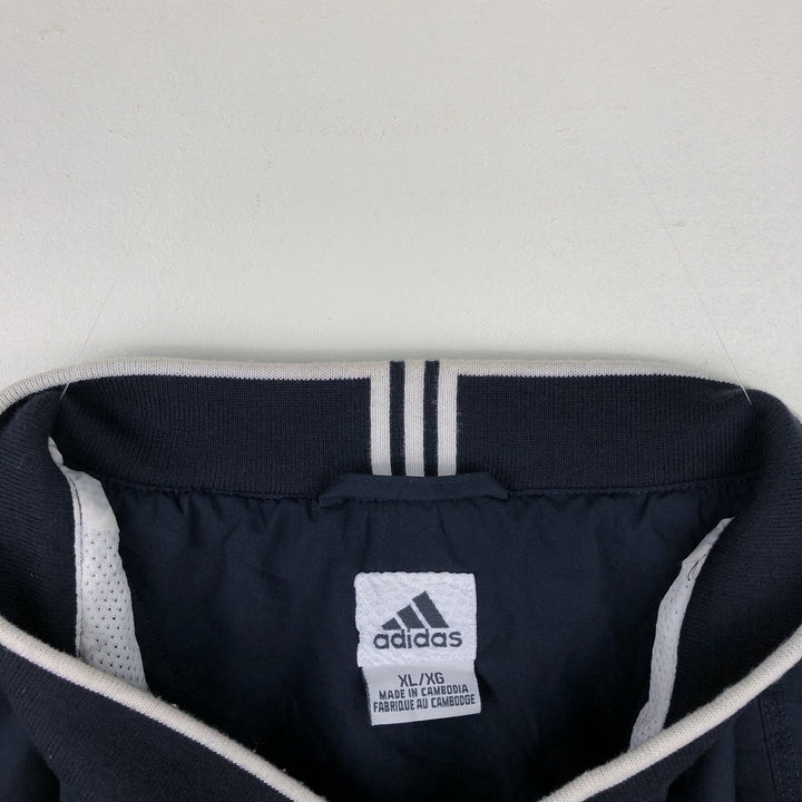 2000'S adidas CLIMASHELL WIND V-neck warm-up pullover, men's size XL polyester navy blue type Vintage Second Hand