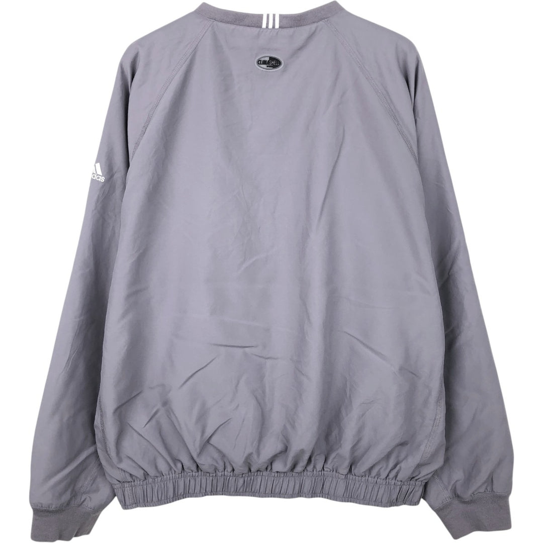 2000'S adidas CLIMASHELL WIND V-neck warm-up pullover, men's size L polyester gray type Vintage Second Hand