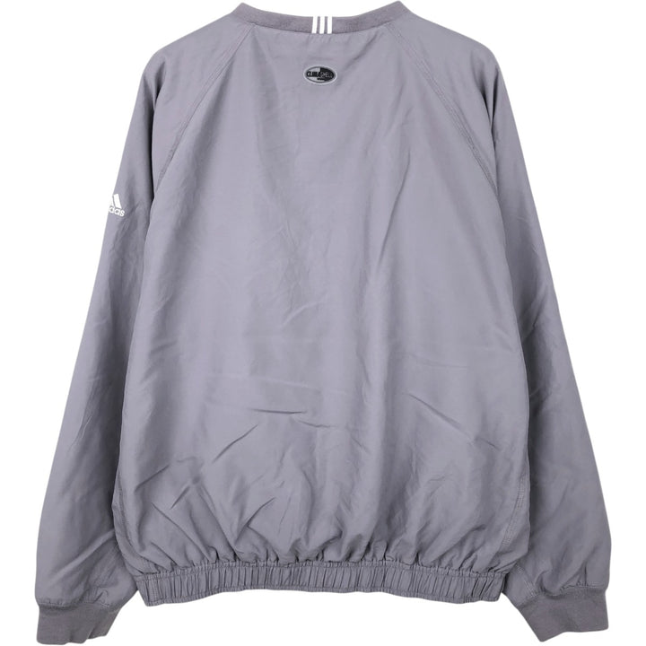 2000'S adidas CLIMASHELL WIND V-neck warm-up pullover, men's size L polyester gray type Vintage Second Hand
